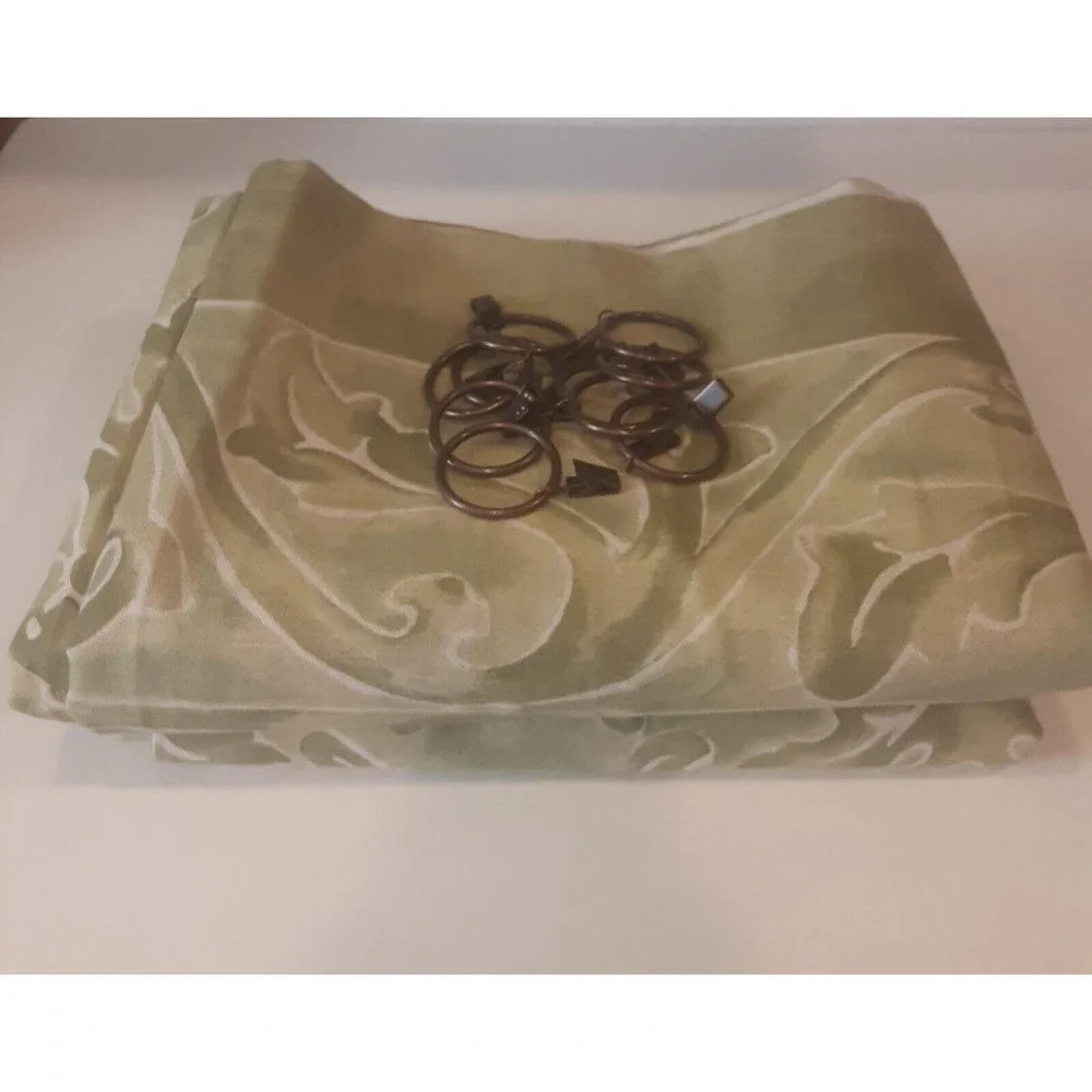 Restoration Hardware Weighted Flocked Curtains Hook Top Masculine